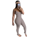 Sexy Women Stacked Tight Bodycon Leggings One Piece Jumpsuits